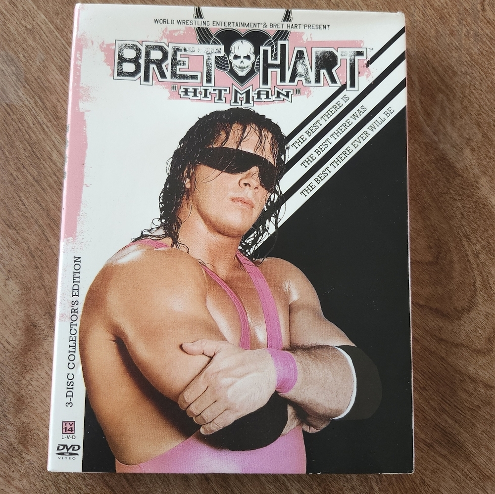WWE Bret Hart Hitman 3-Disc Collectors Edition DVD W/ WWF Book Bonus